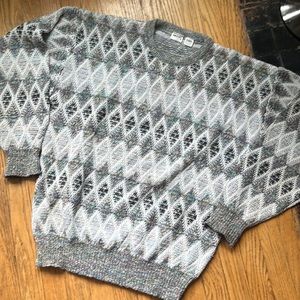 Vintage Bachrach Knit Geometric Sweater